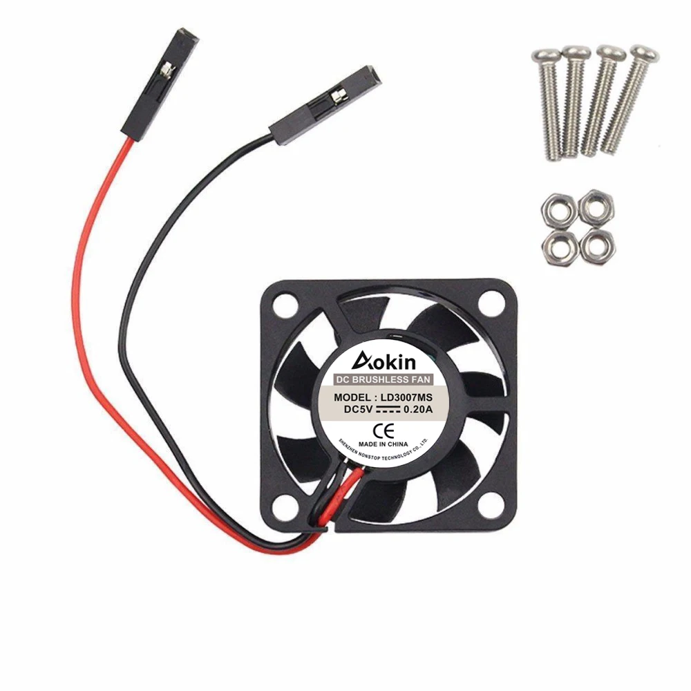 

Raspberry PI Fan Active Cooling Fan for Customized Acrylic Case / 5V plug-in and play/Support raspberry pi model B Plus