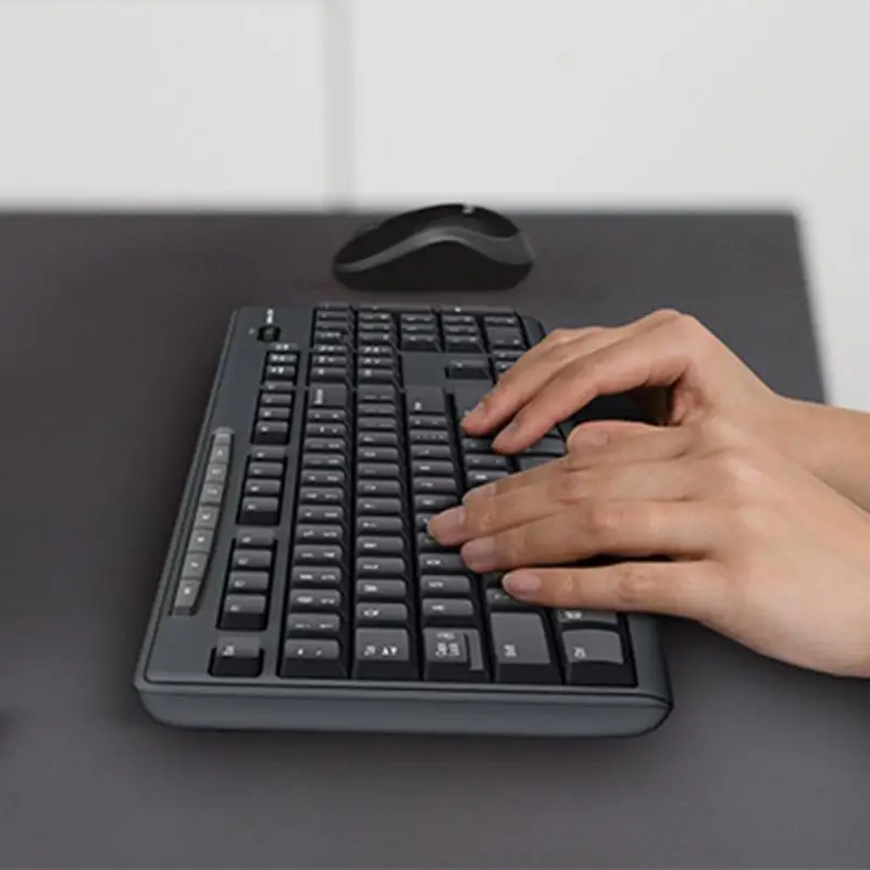 Logitech MK270 2,4G Беспроводной оптический Мышь полноразмерная клавиатура комбо набор 1000 Точек на дюйм беспроводная мышь для домашний рабочий стол для ноутбука ПК