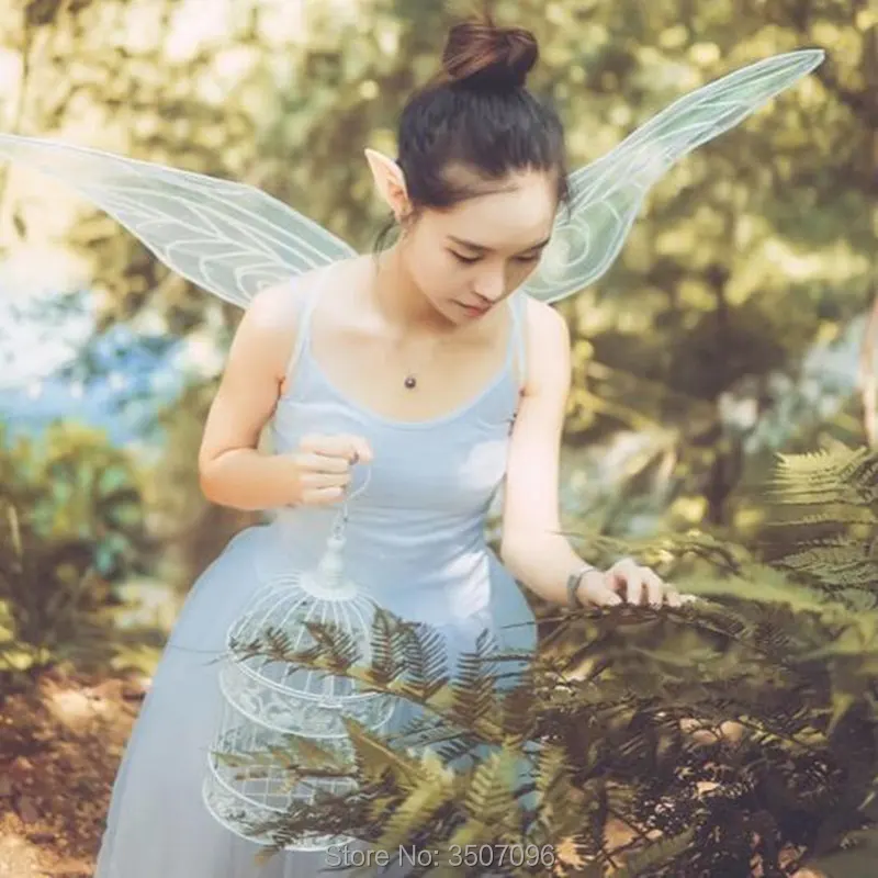 

Cartoon Princess Tinker Bell Wings Girls Fairy Tinkerbell Cosplay Fancy Dress Up Halloween Costume Butterfly Wings