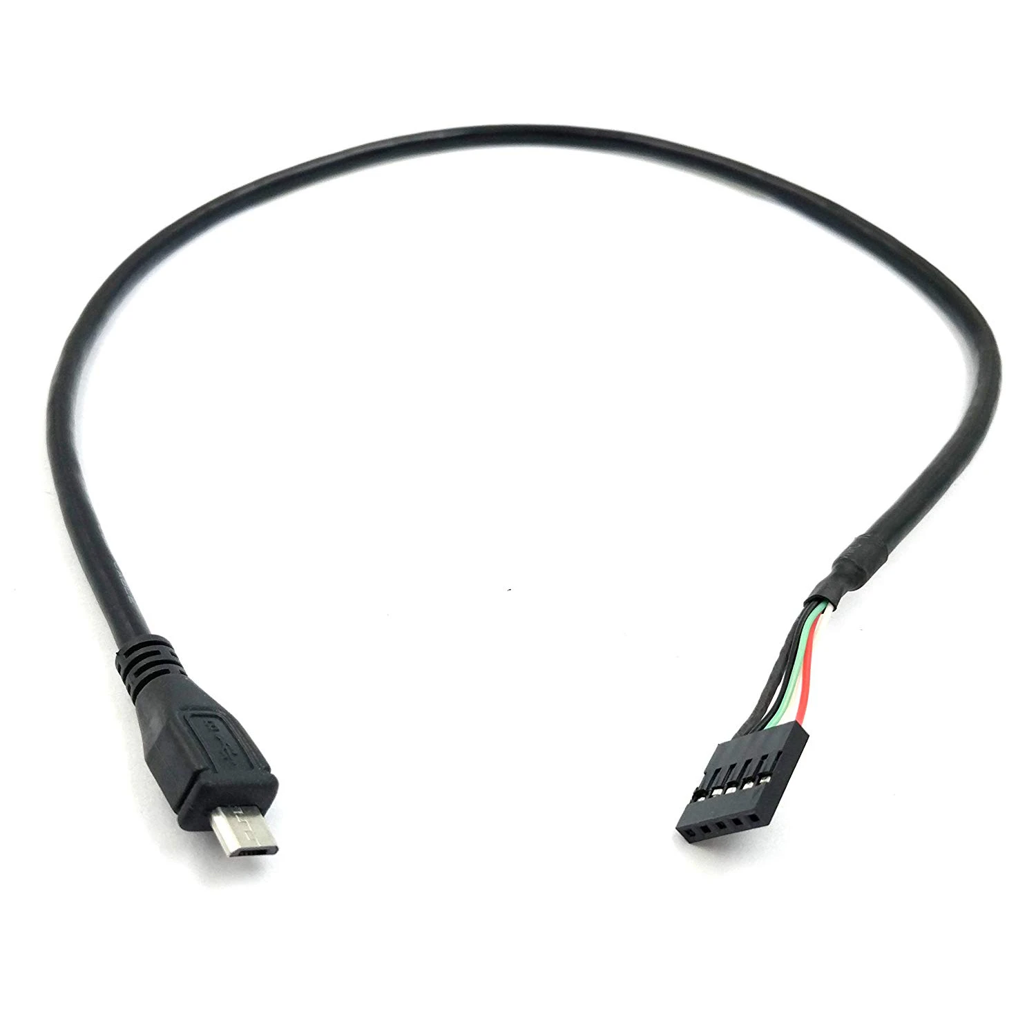 Black 5Pin/Micro-USB Generic 2-Pack 50CM 5 Pin Motherboard Female Header to Micro-USB Male Adapter Dupont Extender Cable Black 5Pin/Micro-USB Generic 2-Pack 50CM 5 Pin Motherboard Female Header to Micro-USB Male Adapter Dupont Extender Cable