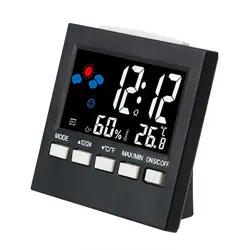 ЖК-дисплей цифровой будильник украшение дома термометр гигрометр календарь часы прогноз погоды дисплей универсальный