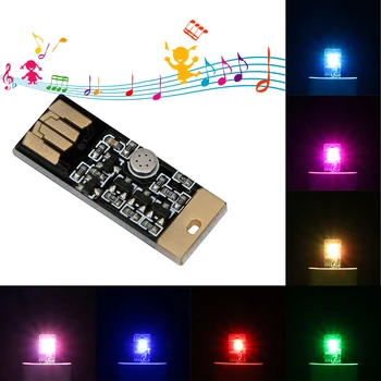 

LEEPEE Auto Interior Lamp Touch and Sound Control with USB Sockets Car LED Atmosphere Lights RGB Music Rhythm Light