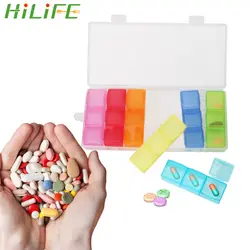 HILIFE коробка для хранения 21 сетки Ювелирные изделия Чехол 7 дней медицина лекарств таблетки Организатор Пластик