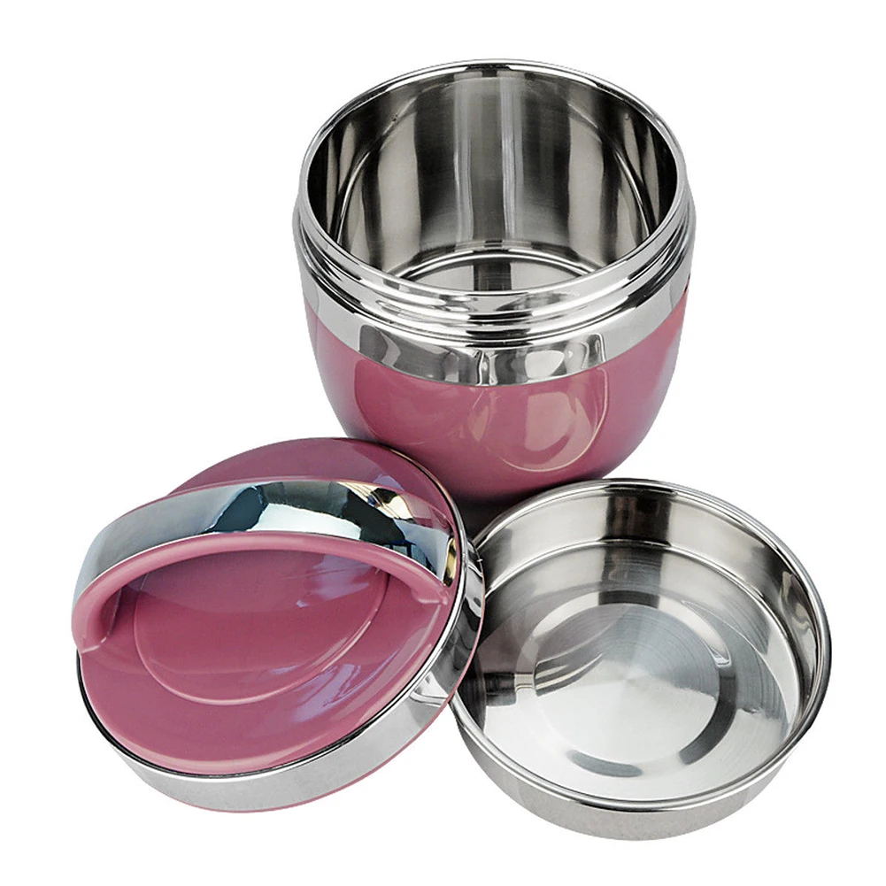 

Fashion Double Layer Insulated Lunch Box Food Storage Container Portable Stainless Steel Insulation Pot Hand Food Box