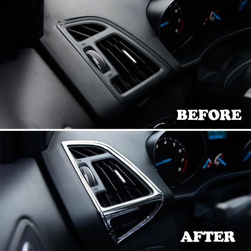 

Chrome Car A/C Air Condition Vent Outlet Cover Trim For Ford Escape Kuga 2013-15