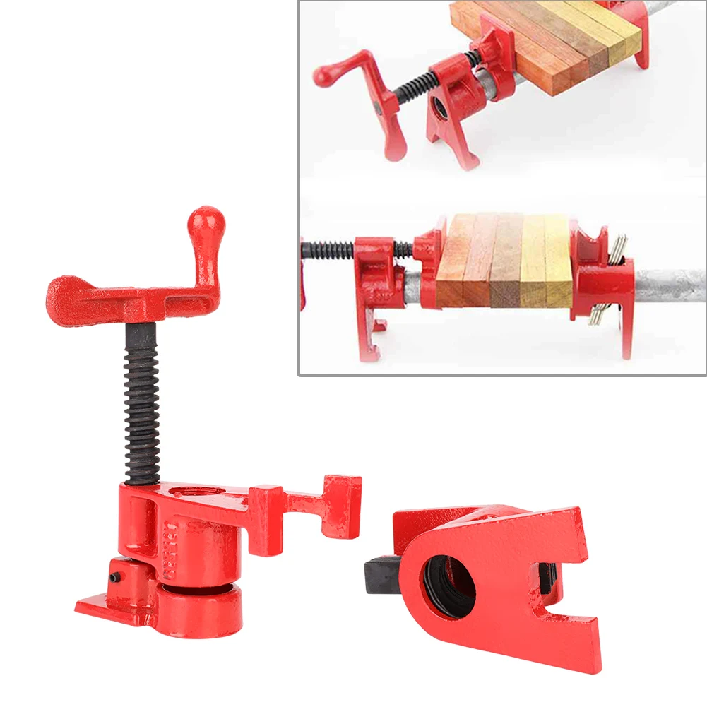 4 Set 3/4 Quick Release Heavy Duty Wide Base Iron Wood Metal Clamp Set Woodworking Workbench