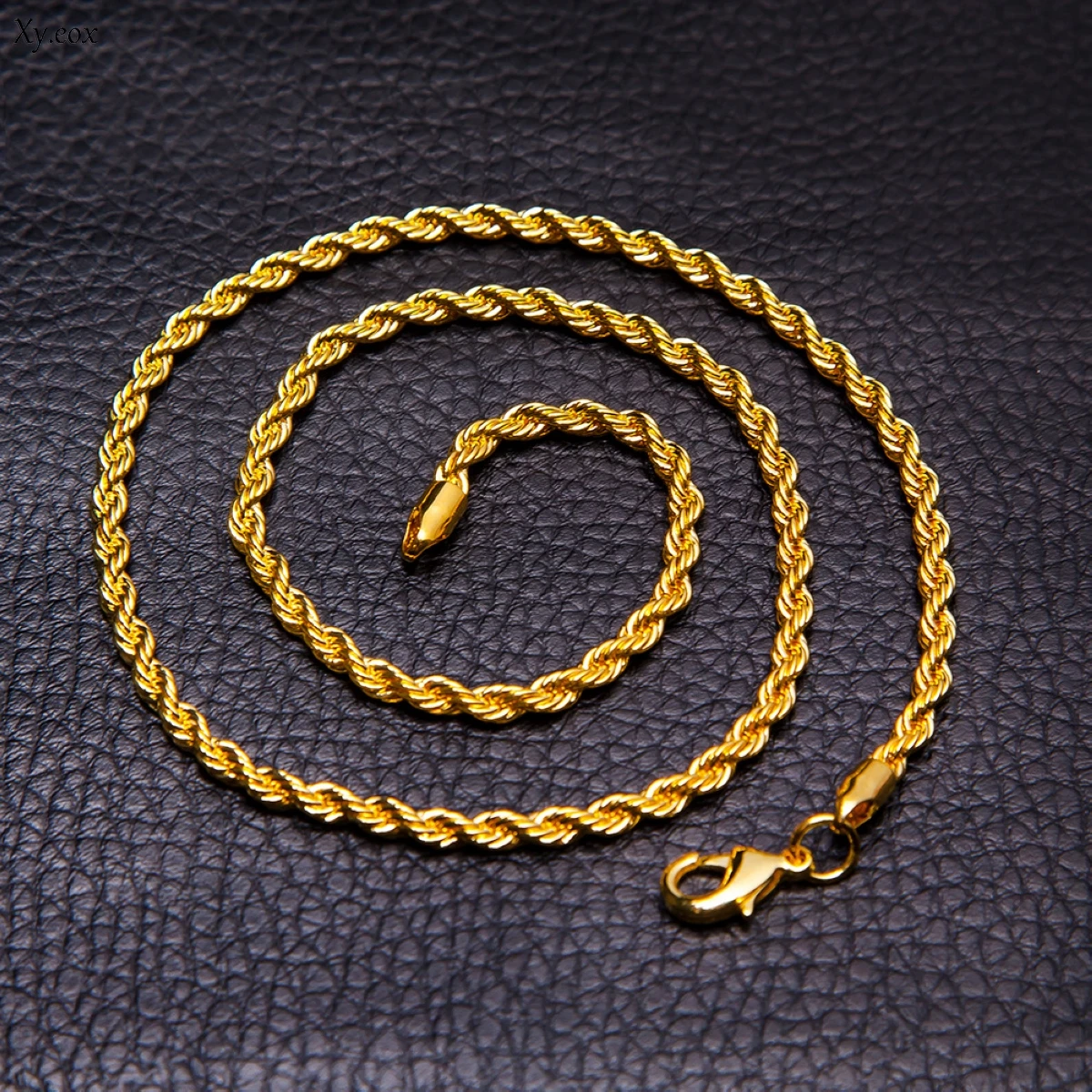 

Unisex Mens Womens 18K Gold Plated Twisted Rope Chain Necklace Jewelry 50cm