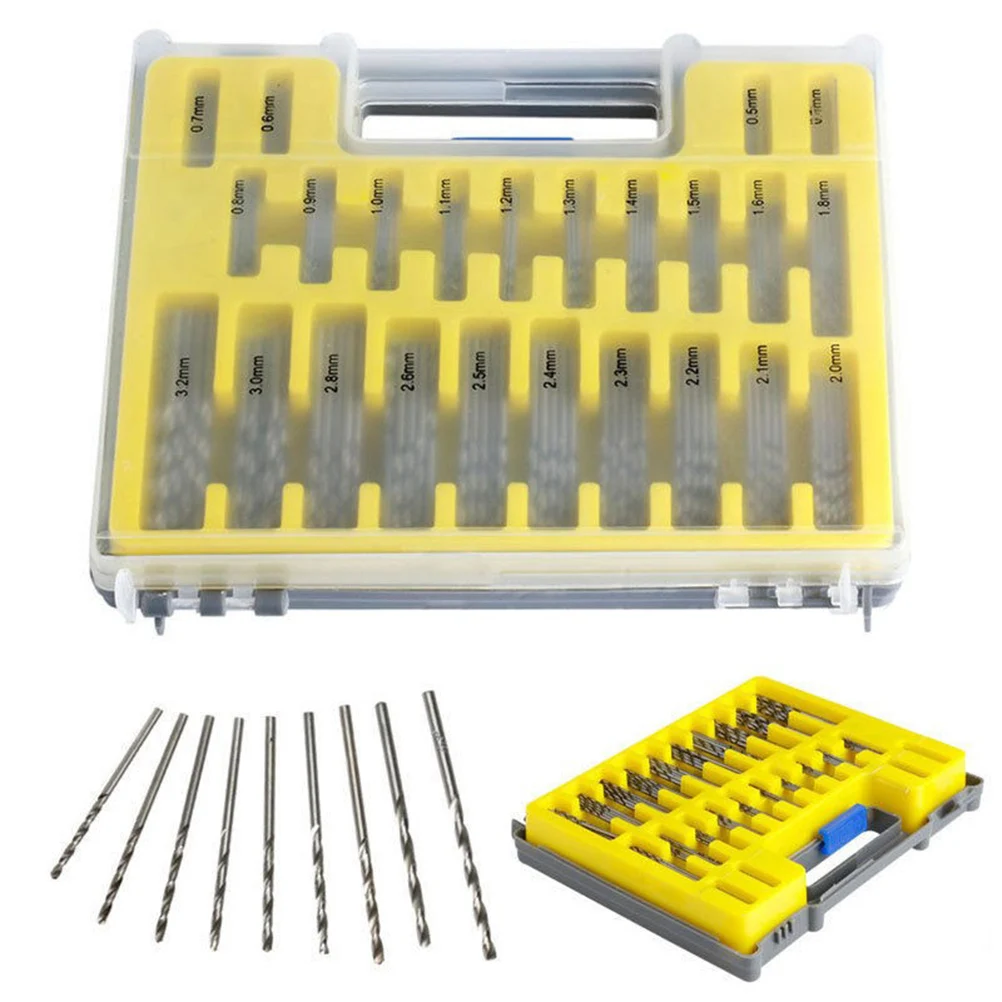 150 Pcs Precision Twist Drill Bits High Speed Steel Drill Bits Sets for Metal Wood Plastic