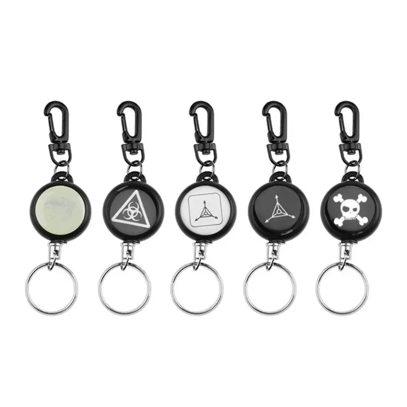 Outdoor Tactical Steel Rope Burglar Retractable Key Chain Camping Ring | Спорт и развлечения