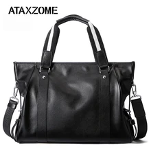 ATAXZOME, модная мужская сумка на плечо, высокое качество, микрофибра, кожа, большая вместительность, портфель для мужчин, для деловых поездок/работы, DS8017
