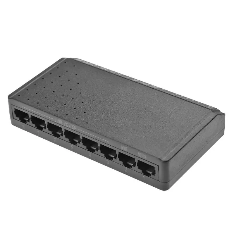 

8 Ports 6+2 POE Switch Injector Power Over Ethernet without Power Adapter Family Network System RJ45 Interface 10/100M
