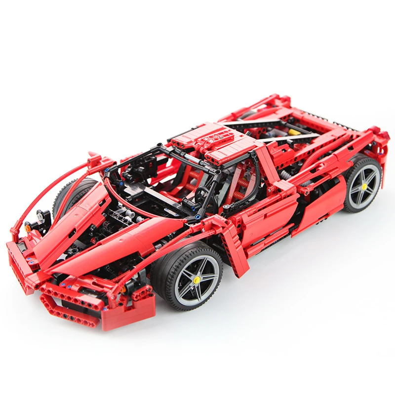 

1359pcs Racers Ferrare Enzo Super Car 1:10 Scale Sports Car Enzo Model Compatible Legoing Technic 8653 Building Kits Bricks Toy