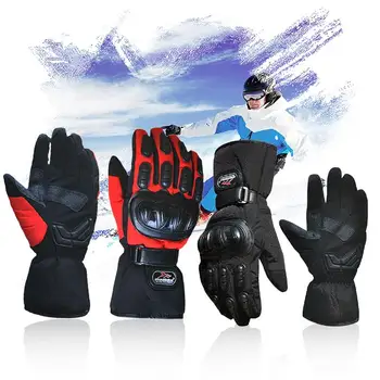 

Winter Warm All-finger Gloves Waterproof Skid-resistant Gloves Suitable for Outdoor Skiing Riding Racing Motorcycle Driving