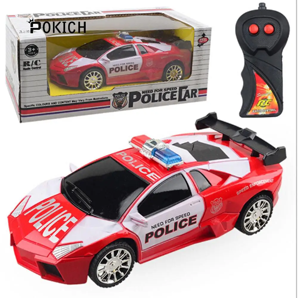 Pokich электрический RC автомобиль игрушка для мальчика полиция дистанционное