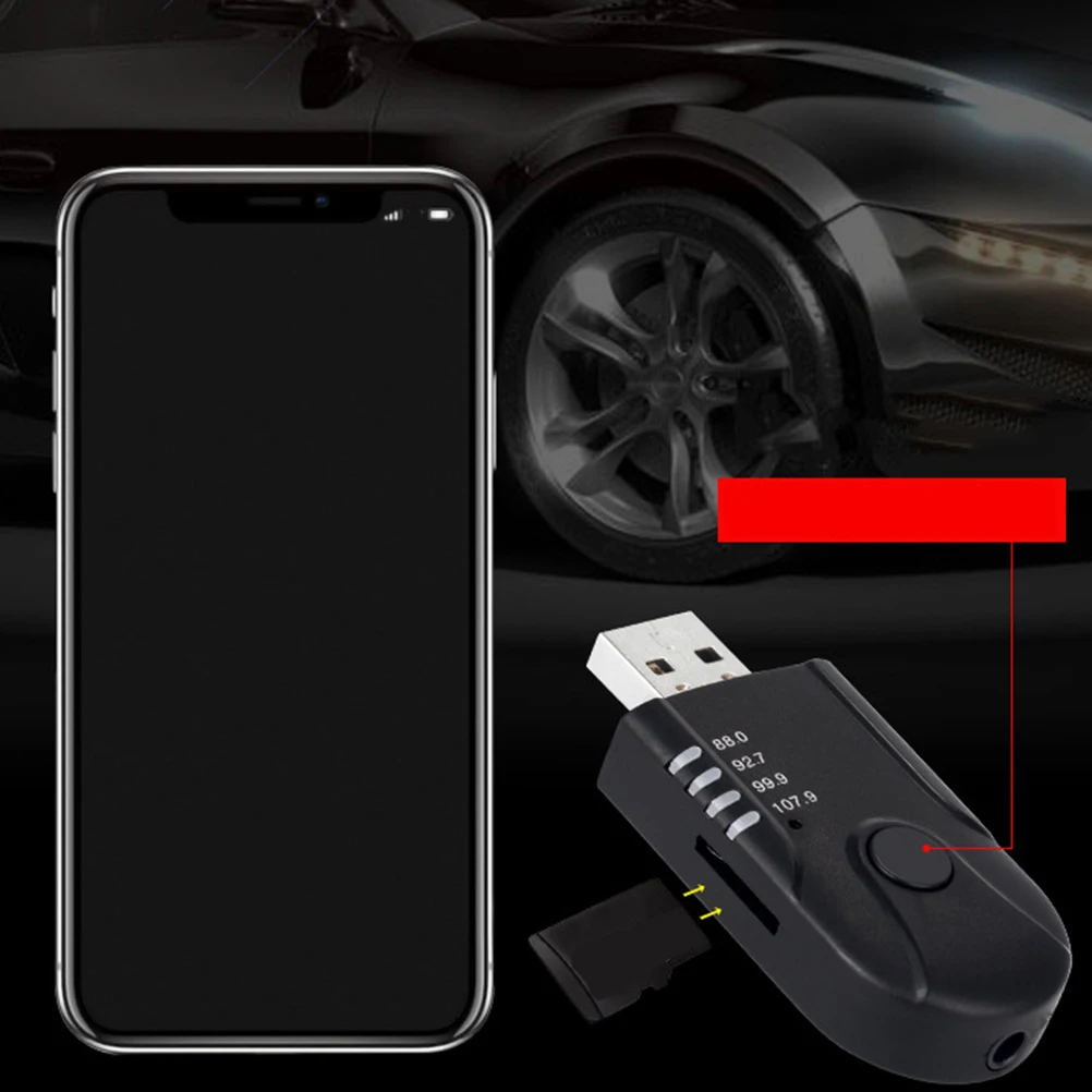 Беспроводной Bluetooth приемник аудио 3,5 мм USB FM стерео потокового ответа на вызов функциональный адаптер для автомобиля домашнего звука системы