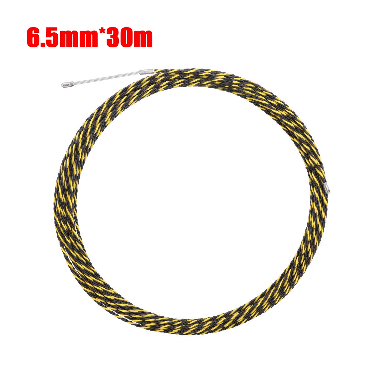 

30M 6.5mm Spiral Cable Puller Conduit Snake Cable Rodder Fish Tape Wire Guide Device Wiring Accessories Tools Rudder Cable Clips