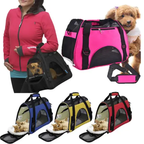 

Pet Carrier Soft Sided Large Cat Dog Comfort Tote Travel Bag Airline Approved Sport Riding Hiking Outdoor Pet Carrier Bag