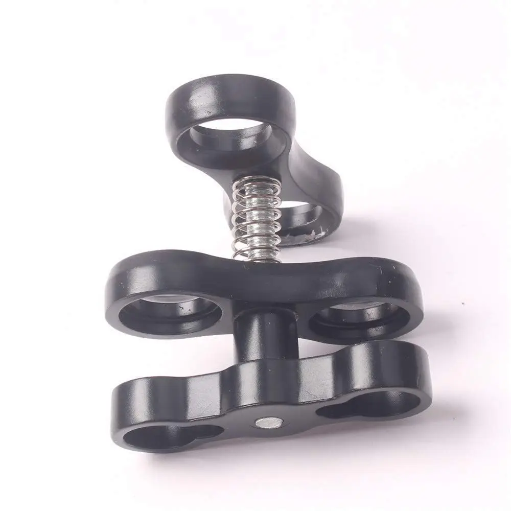 Aluminum CNC 1 inch Ball Butterfly Clip Diving Lights Arm Connected Accessories 360 Degree Clip Adapter Bracket Holder for Act
