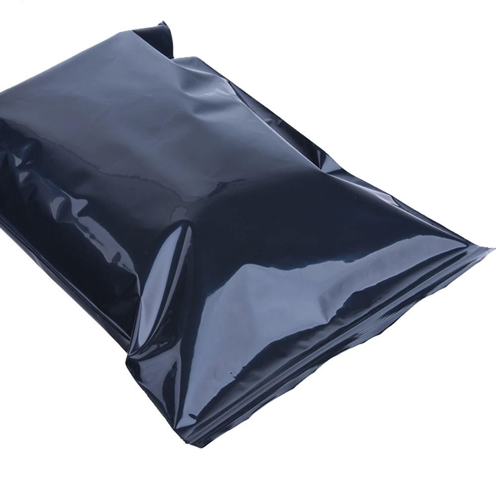 Полезные 100 шт./лот черный цвет Самоуплотняющиеся пластиковые пакеты, ziplock поли сумки на молнии замок сумки для хранения дропшиппинг