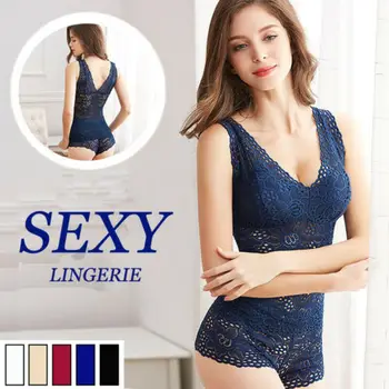 

2PCS 2019 New Bralette Set for Women Lace Goddess Lingerie 2 Piece Bra and Panties All Colors