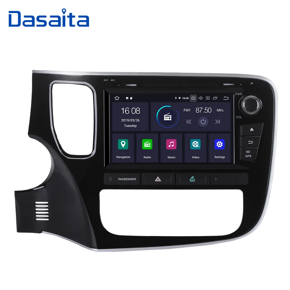 

Dasaita Android 9.0 Car GPS 2 Din Radio Player with 8" Multi Touch Screen Car DVD Player for Mitsubishi Outlander 2015 2016 2017
