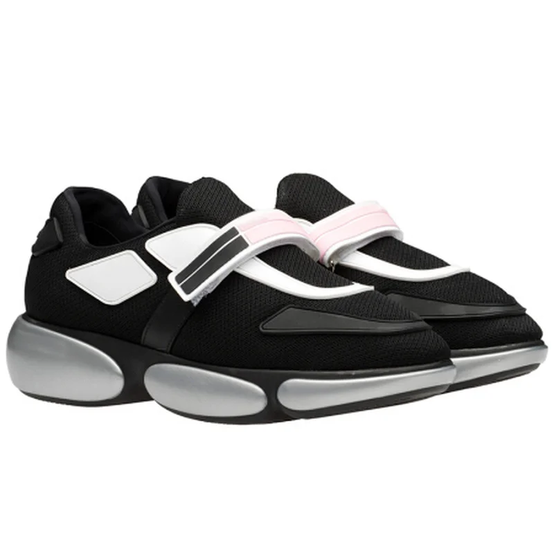 

Autumn White Ins Super Fire Women's Shoes Fashion Style Buckle Mixed Colors Platform Sneakers Luxury Women Leather Shoes