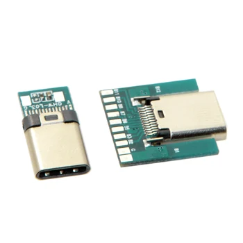 

CYSM CY DIY 24pin USB 3.1 Type C Male & Female Plug & Socket Connector SMT type with PC Board 1 set