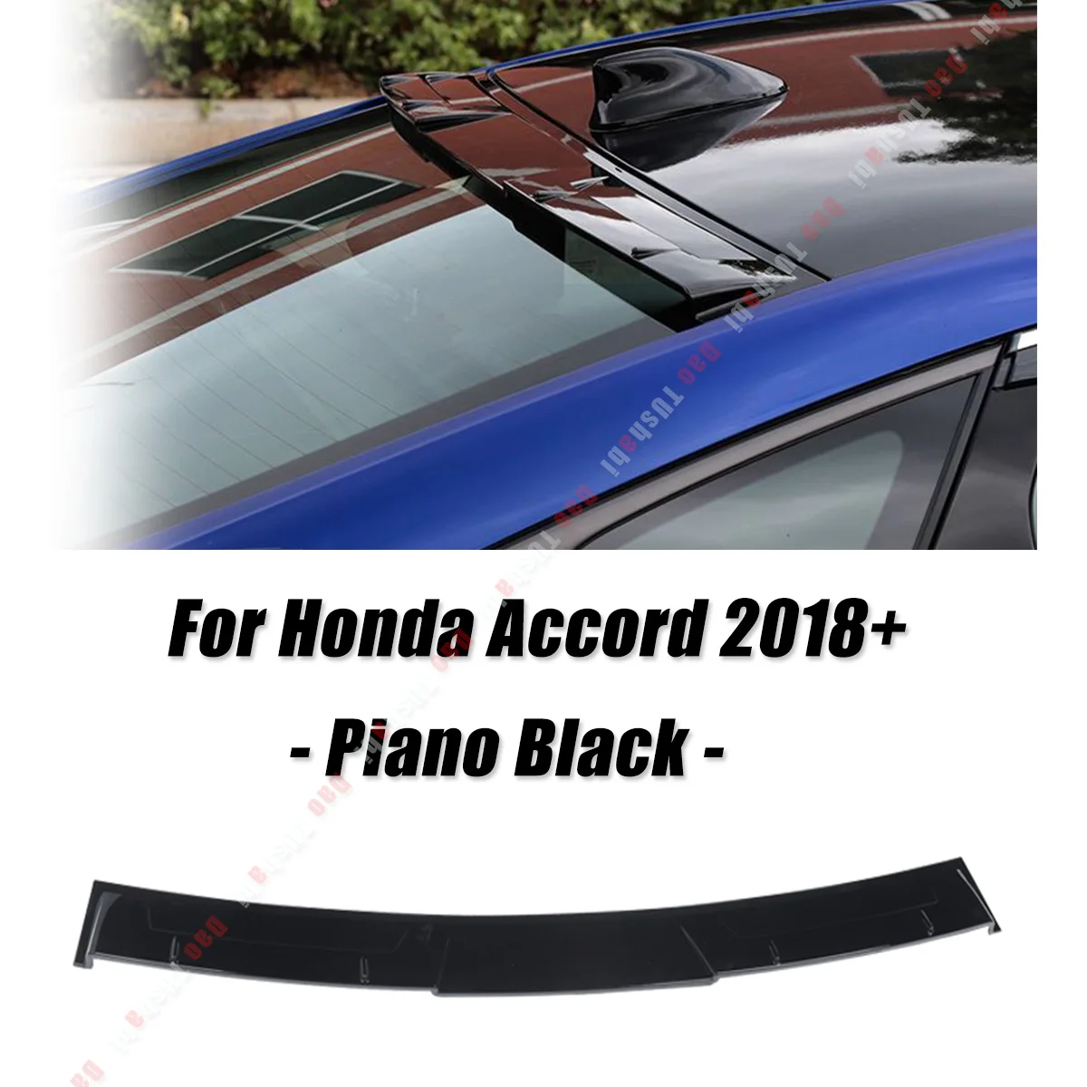 

Piano Black For Honda For Accord 10th 2018 ABS Rear Window Visor Roof Spoiler Wings Auto Part