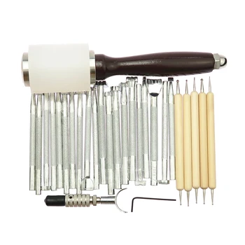 

Leather Crafting Tools Kit Sewing Cutting Stitching Carving Set (110)