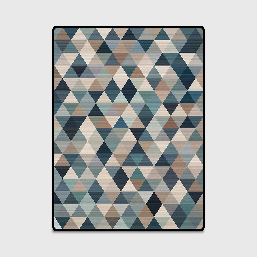 Модный скандинавский геометрический синий коричневый треугольный коврик для ног/дверей/кухни, коврик для гостиной, спальни, гостиной, декоративный ковер