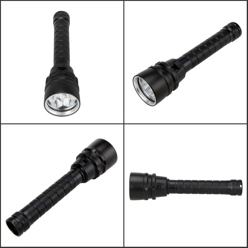 Фонасветильник для дайвинга 5x XM L T6 LED max 1500 lumens Подводный фонарь 100 м Тактический