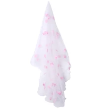 3 м свадебная вуаль Прозрачная сетка невесты вуаль с лепестками цветов для свадебной прически(розовый цветок