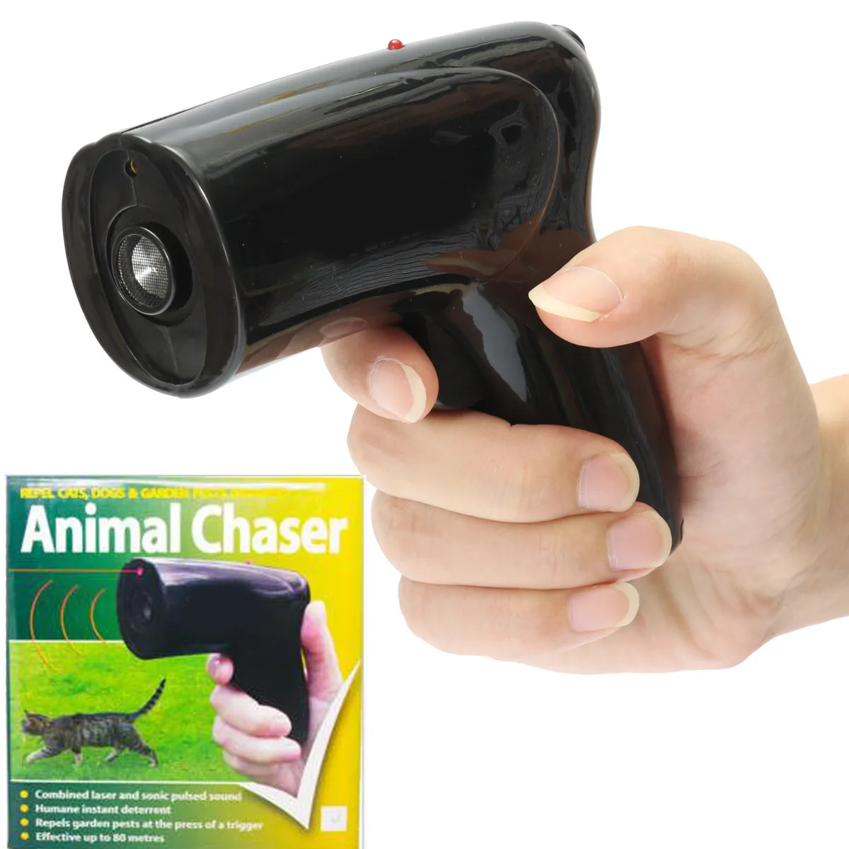 

Portable Ultrasonic Dog Repeller Chasers Stop Aggressive Barking Animal Dog Training Device