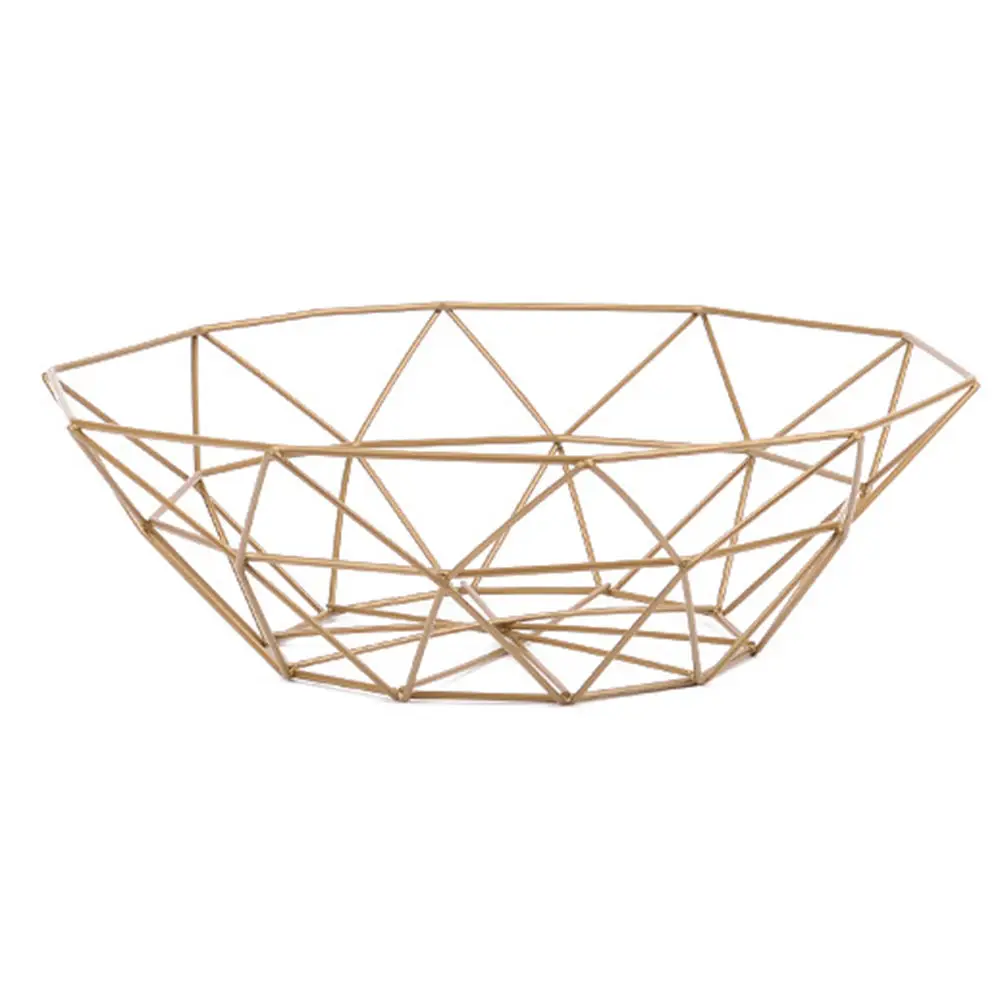 

Mini Iron Fruit Bowl Snacks Candy Storage Basket Desktop Bedroom Kitchen Fruit Trays Decor