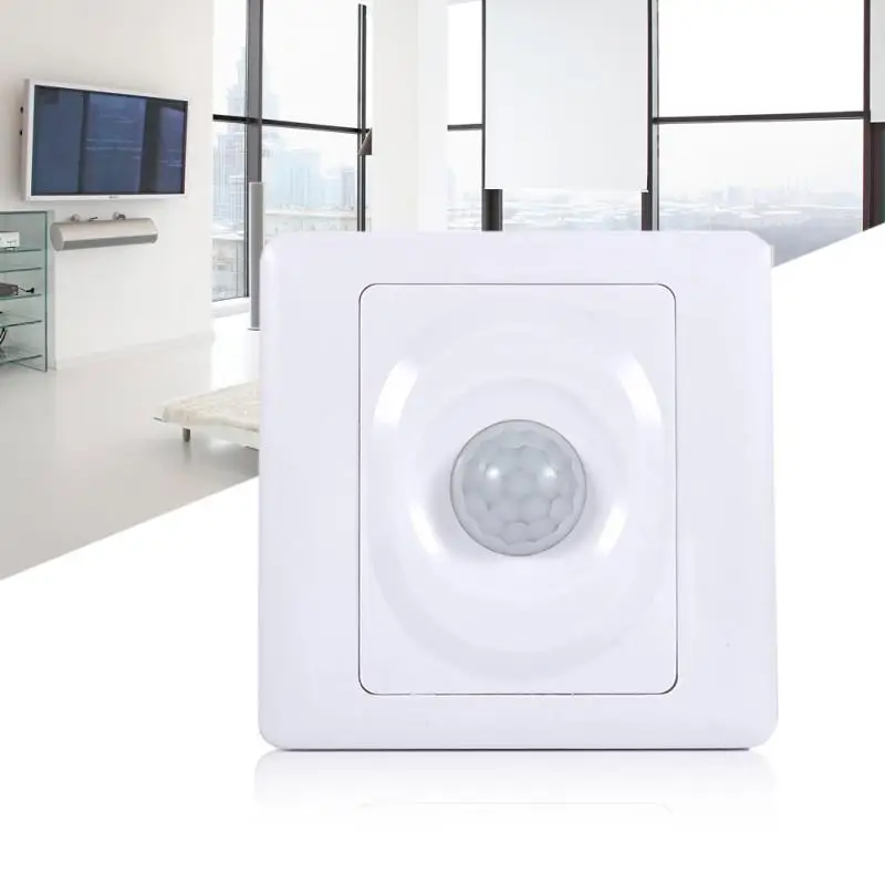 

Body Motion Sensor Switch Adjustable Infrared IR Intelligent Switch Automatic Module Wall Mount Control Light Switch interruptor