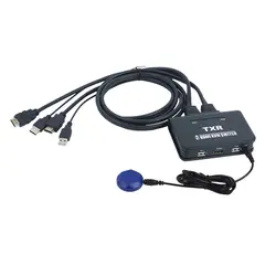 2 порта HDMI KVM переключатель с кабелями для usb-устройств ПК ноутбук компьютер