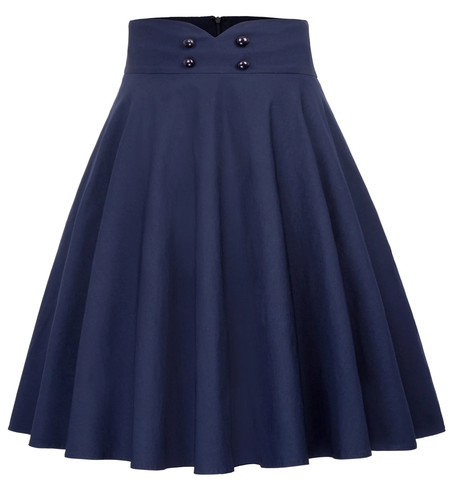 

High Waist Skirts Women Summer Autumn Woman Solid Color Button Decorated Ladies Flared A-Line Short Skirt