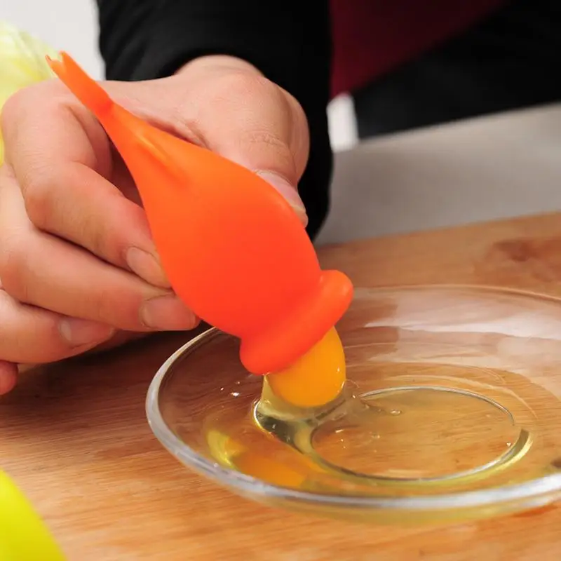 

Silicone Goldfish Shape Egg Separator Egg White Separator Egg Yolk Gel Dividers Suction Egg Yolk Out Separators Cooking Tools