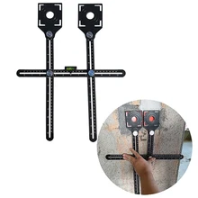 Плитка локатор дыр каменная кладка стекло фиксированный удар углоизмерительный линейка многофункциональный регулируемый инструмент