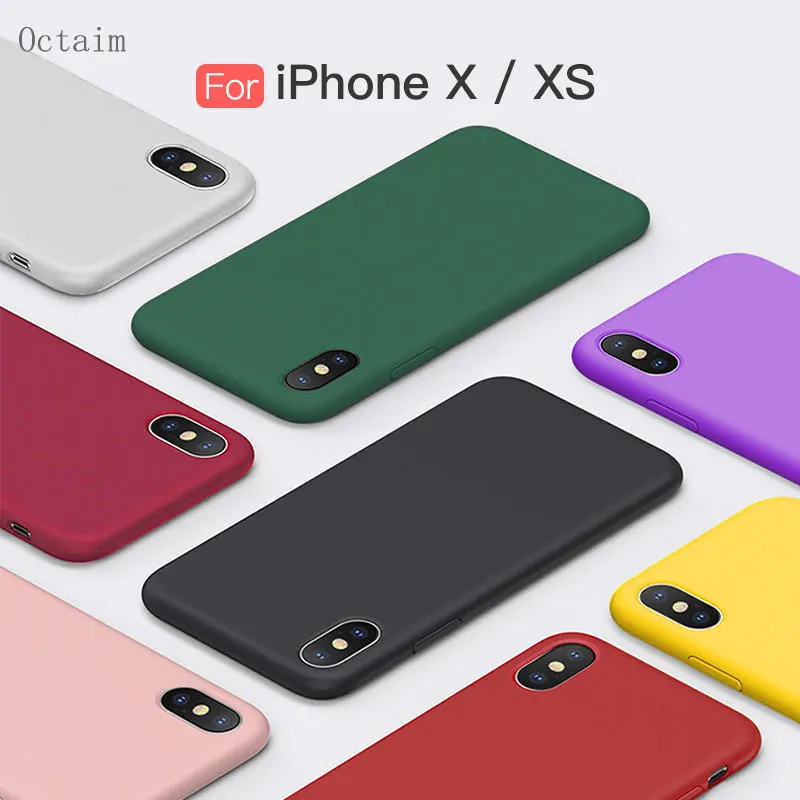 Мягкий силиконовый чехол ярких цветов для IPhone 7 6 XS MAX XR 6s 8X7 8 Plus однотонные
