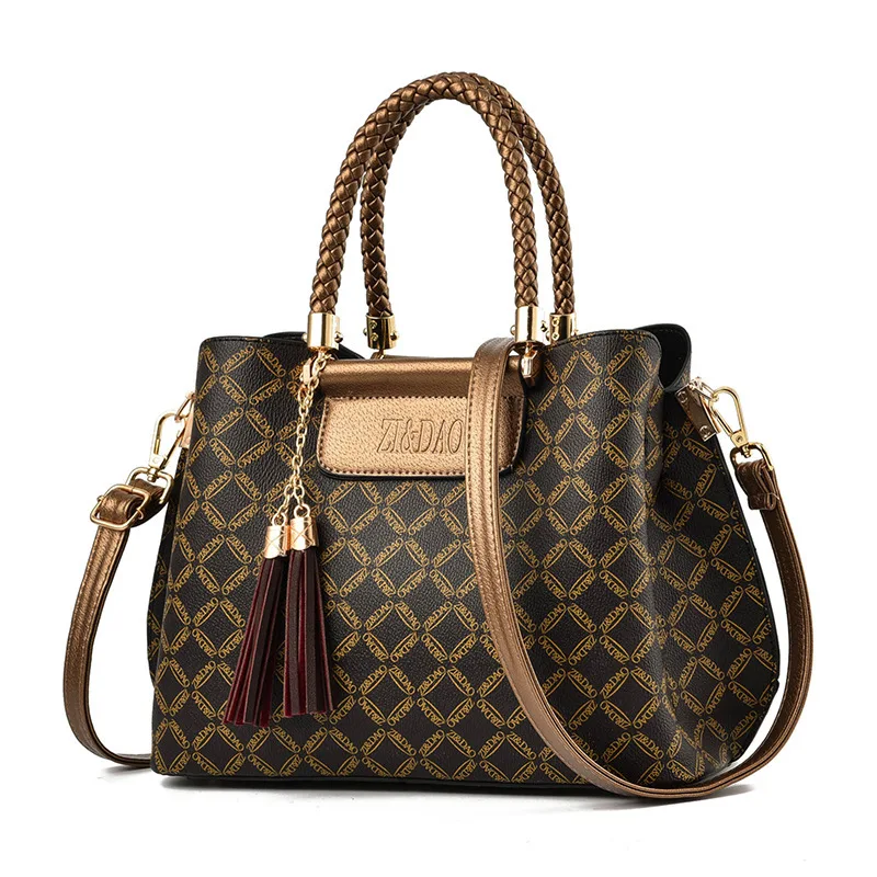 

2019 New Women's Shoulder Bag Handbag Vintage Crossbody Bags Casual Female Braid Handle Messenger Bag