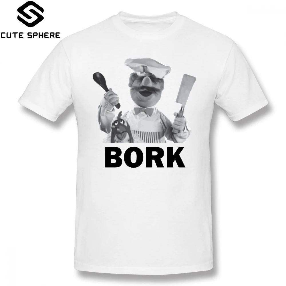 

Muppets T Shirt Bork Bork T-Shirt Short Sleeves Graphic Tee Shirt Men Cute Cotton Big Casual Tshirt