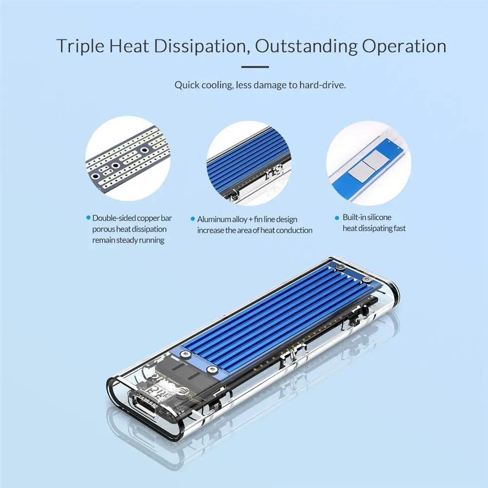 

SSD HDD Enclosure High Performance 2TB For ORICO NVME M.2 JMS583 USB 3.1 10Gbps For Windows Mac Linux Type C/PC/Mobile Phone