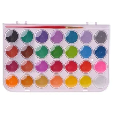 AAAJ-цветные однотонные пигментные Акварельные краски, набор для рисования, ручки-щетки для воды