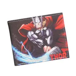 Союз Мстителей Marvel 2 Кошелек Тор принт комиксы кошелек Для мужчин и Для женщин бумажник с изображением персонажей из мультфильма кошелёк