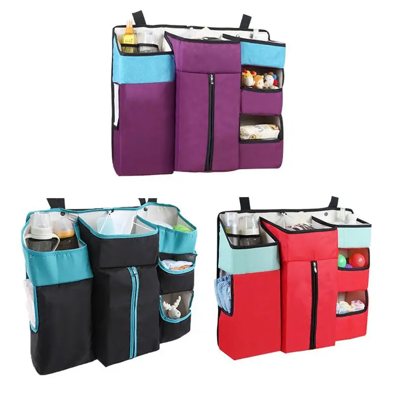 

Bedside Bed Hanging Bag Baby Crib Portable Waterproof Multi-function Bedside Organizer Cradle Bedding Accessories