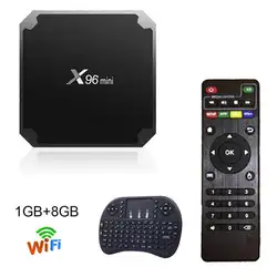 X96 Мини Android 7,1 умные телевизоры коробка 1 г + 8 Amlogic S905W 4 ядра 2,4 Wi Fi к Декодер каналов кабельного телевидения Media Player Air мышь клавиатура