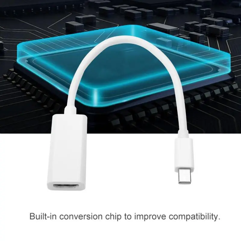 

1.6M Mini DP To HDMI Cable Thunderbolt Display Port Adapter Converter For MacBook Pro Air TV Projector 1080P Full HD
