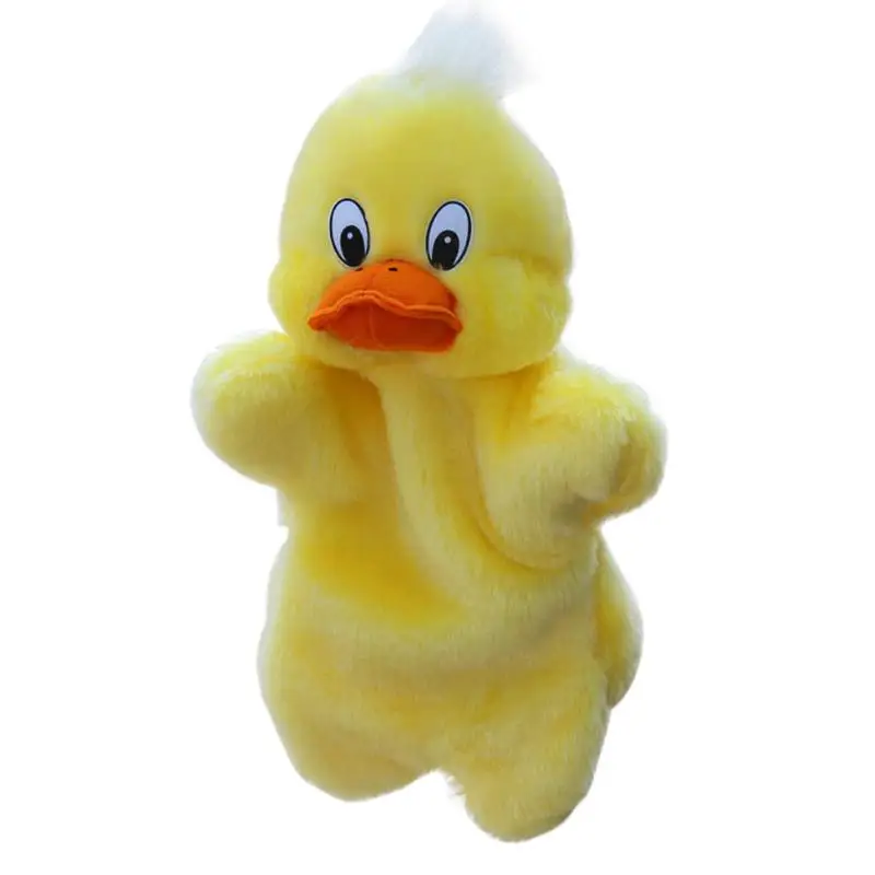 

Yellow Duck Shape Finger Puppets Toy Baby Plush Playing Dolls Plush Hand Puppets Animal Toys For Children Kids Soft Toys Gifts