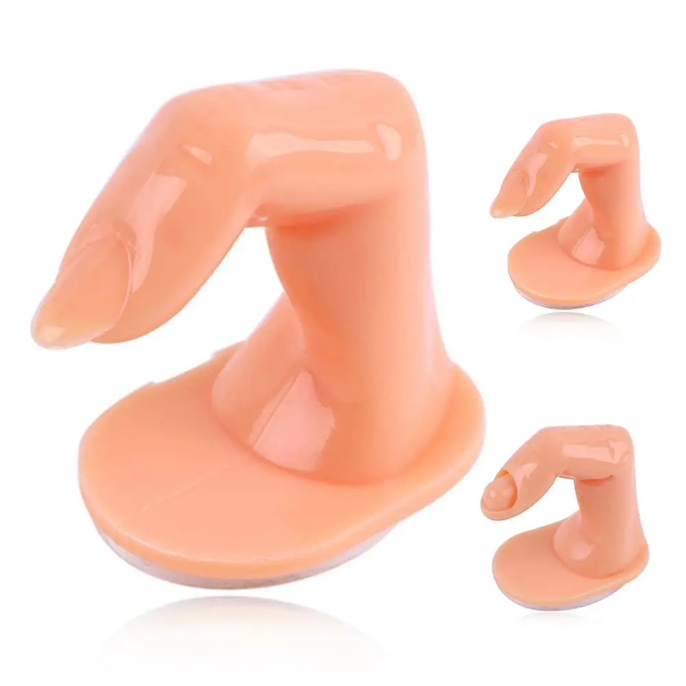 

2 Types ABS Fake Fingers Model For Nail Art Practice Training False Tips Display Tool Nail Display